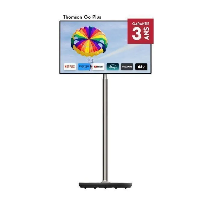 THOMSON 32(81 cm) LED 4K UHD Smart Go TV Google AsistantÉcran tactileBatterie intégréeHauteur réglableHDMIUSBBlanc 32UE5M45E