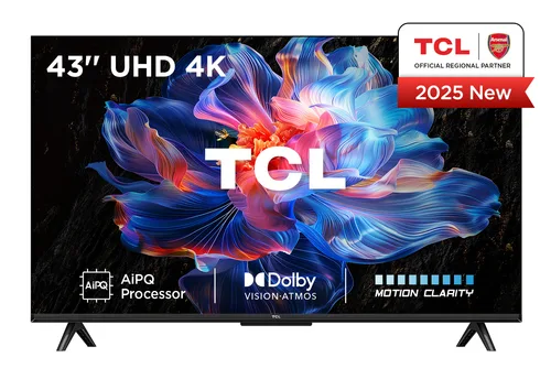 TV TCL DLED V6C 43V6C 43 4K Smart TV WiFi Google TV Métallique