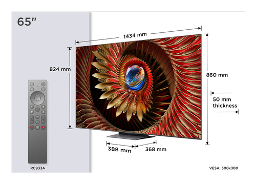 TCL 65C89K QD Mini-LED 65 pouces