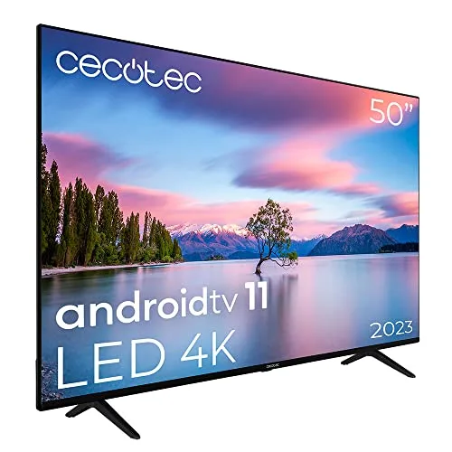 Smart TV LED Cecotec da 50 série A1 ALU10050. 4K UHD, Android 11, design sans corniche, MEMC, Dolby Vision et Dolby Atmos, HDR10