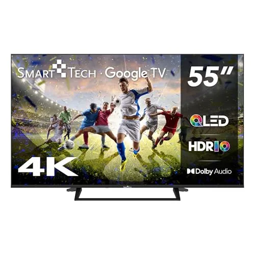 Smart Tech TV QLED 4K UHD 55' (139 cm) 55QG06K Google TV 4xHDMI 2xUSB HDR10 MEMC Dolby Digital Plus