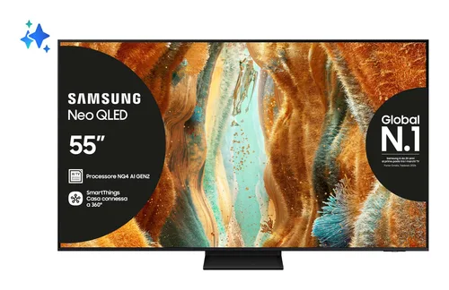 Samsung 55QN70F TV NeoQLED MiniLED 55 (140 cm) 4K UHD 3840x2160 144Hz HDR10 Smart TV Gaming Hub 3xHDMI WiFi