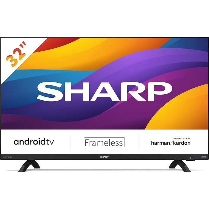 Sharp 32DI6EA – 32 (81 cm) TV Android Smart TV HD Ready Frameless 3x HDMI Bluetooth Wi‑Fi
