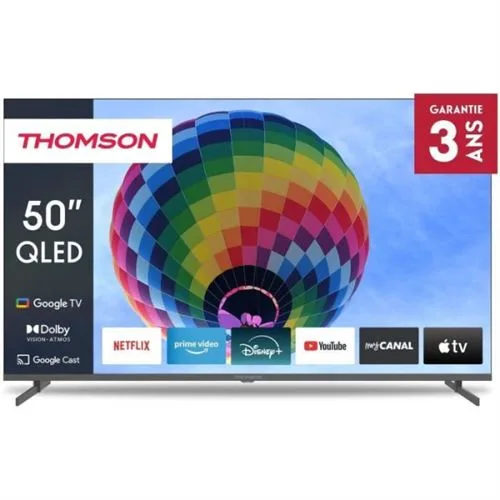 THOMSON 50QG4S14 TV QLED 50 (126 cm) 4K 3840x2160 HDR 10 Google TV 2xHDMI 2.1 2xHDMI 2.0