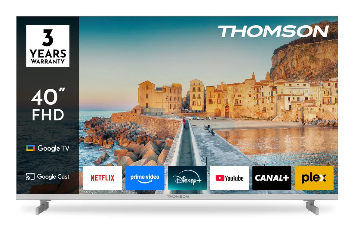 Thomson Tv Led 40FG2S15W 40 Pollici Full HD Google Tv Bianco