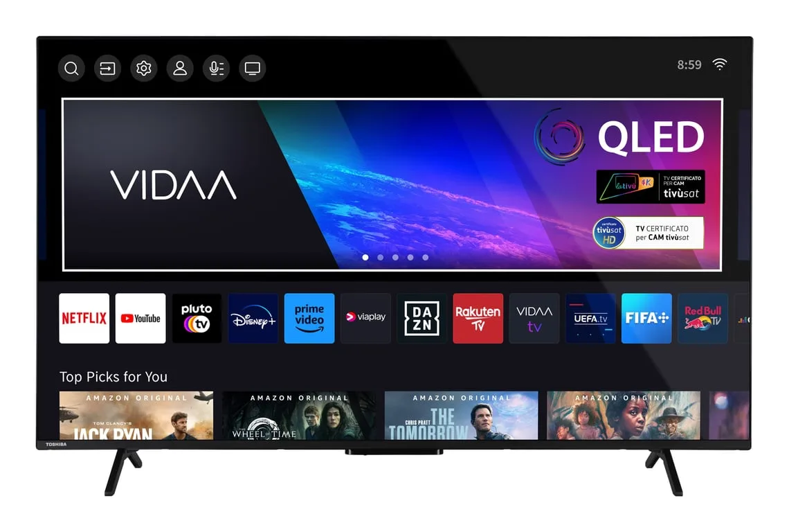 Toshiba 55QV2463DA TV 139,7 cm (55 ) 4K Ultra HD Smart TV Noir 250 cd m² Neuf