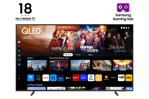 Samsung 75Q60D TV QLED 75 (190 cm) 4K UHD 3840x2160 HDR Smart TV Gaming Hub 3xHDMI 3xHDMI WiFi